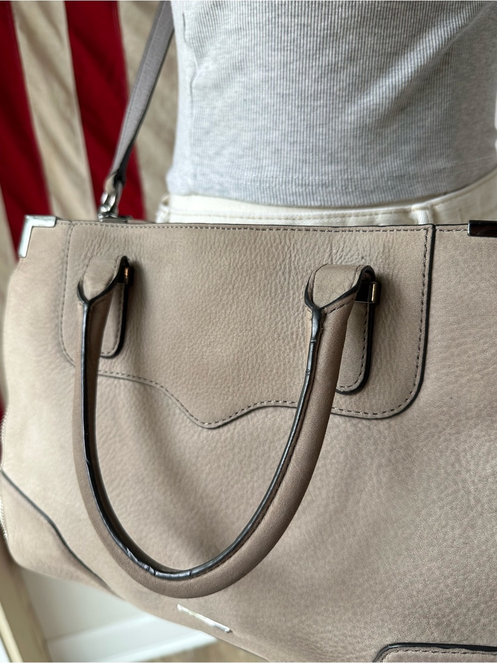 Rebecca Minkoff Crossbody Amorous Satchel Gray - Picture 6 of 11